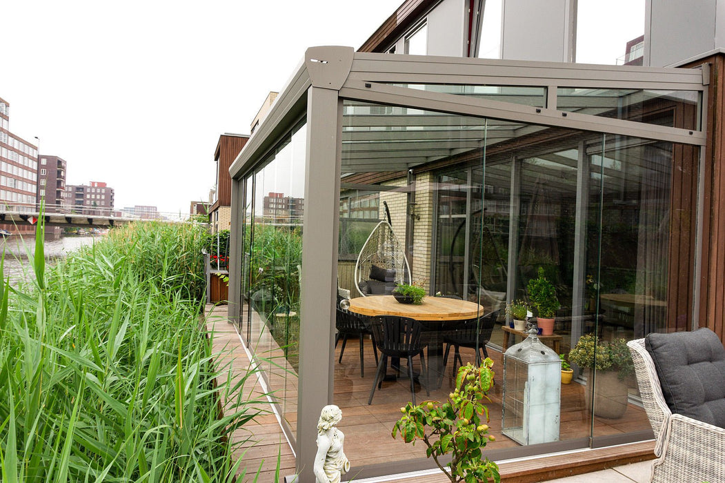 SkyView Pro Aluminium Glass Room Veranda Glass Roof Glass Sliding Doors