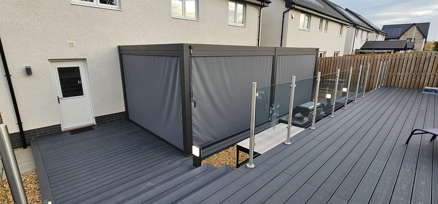 Nova Titan Aluminium Pergola Free Standing Anthracite Grey