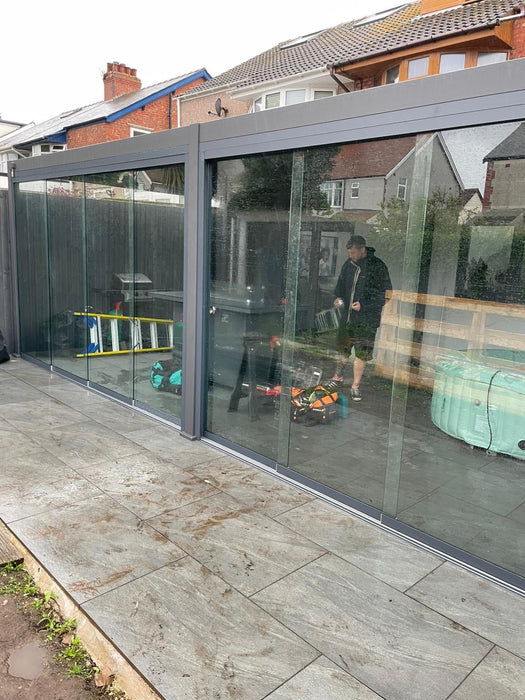 Nova Titan Aluminium Pergola Free Standing Anthracite Grey