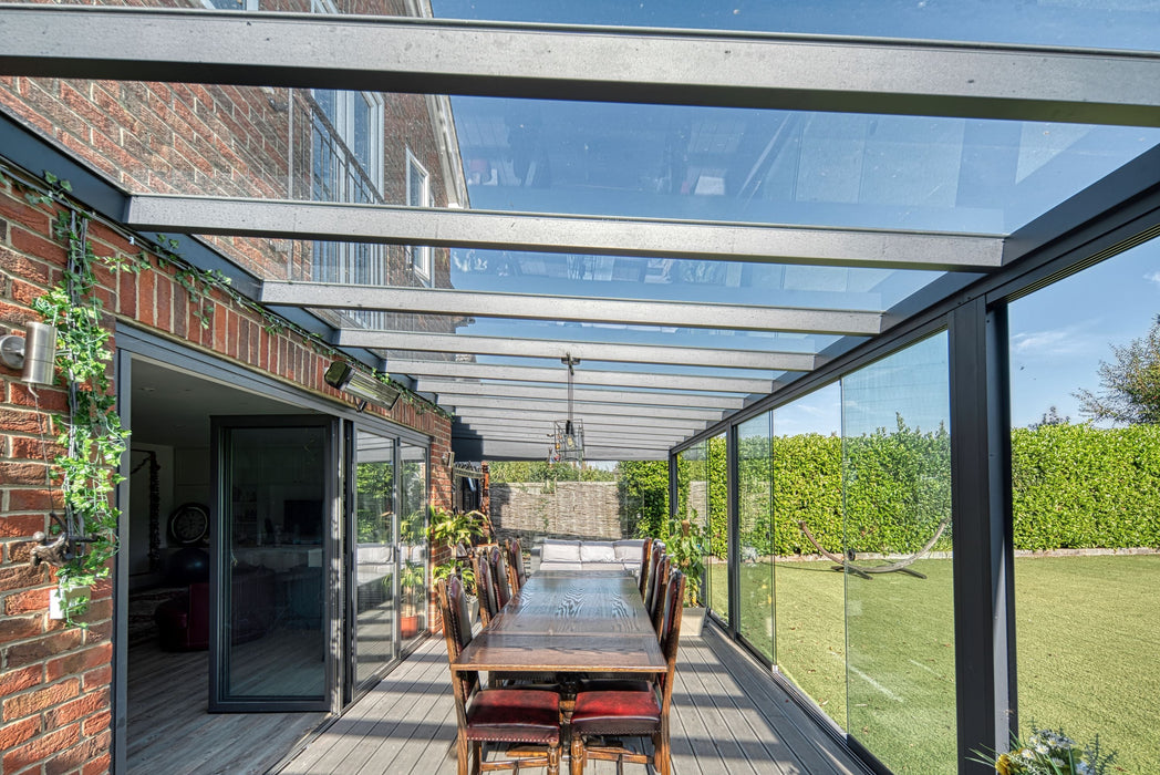 Skyline Aluminium Glass Sun Room Veranda Black