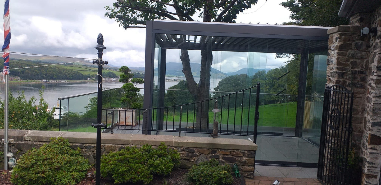 Blakesleys Aluminium Pergola 4x3m Free Standing - Grey - Assembly Available