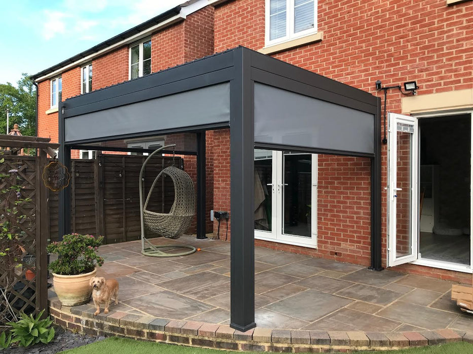 Nova Titan Aluminium Pergola Free Standing Anthracite Grey