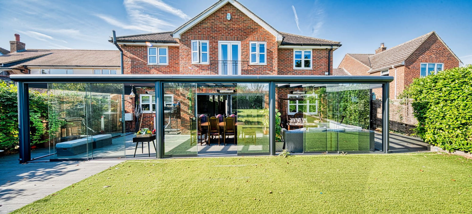 Skyline Aluminium Glass Sun Room Veranda Black