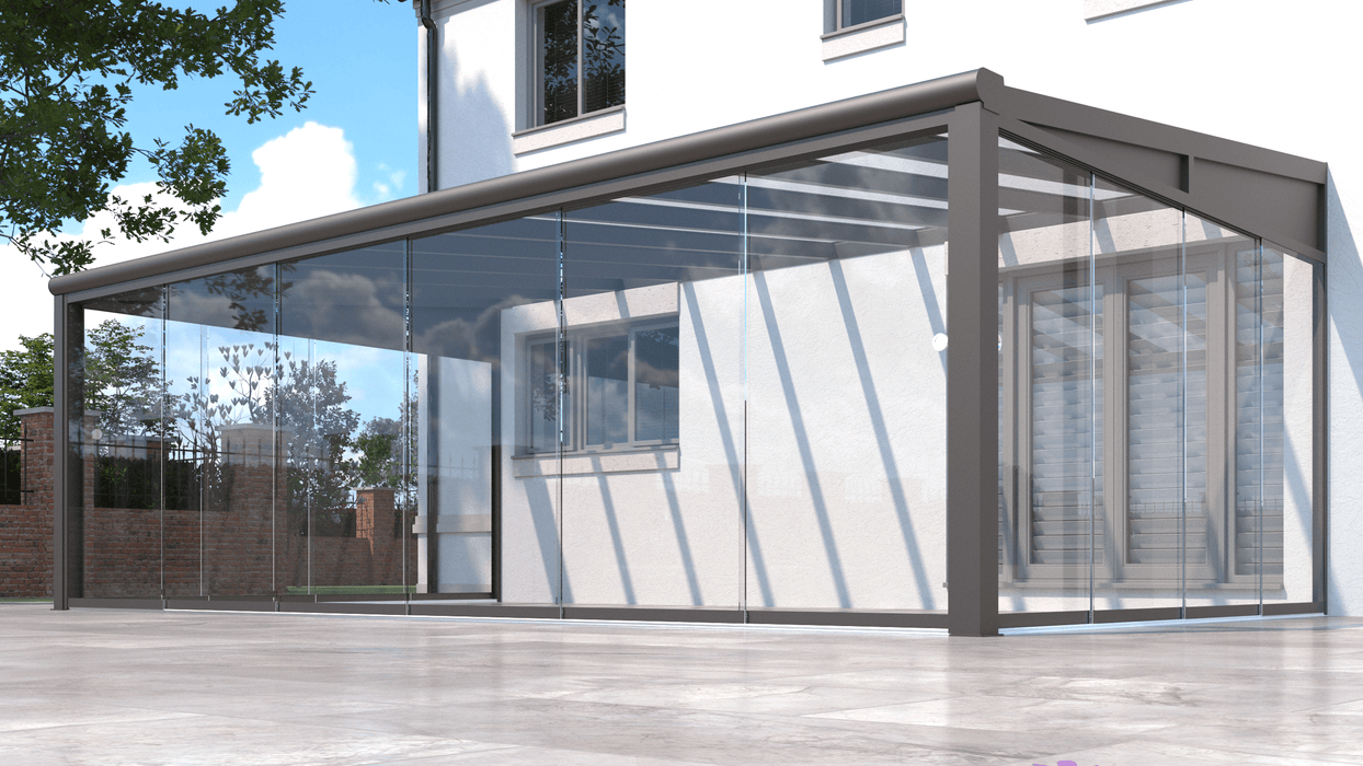 Skyline Aluminium Glass Sun Room Veranda Black