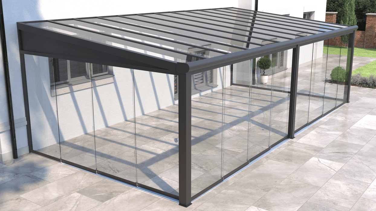 Skyline Aluminium Glass Sun Room Veranda Black