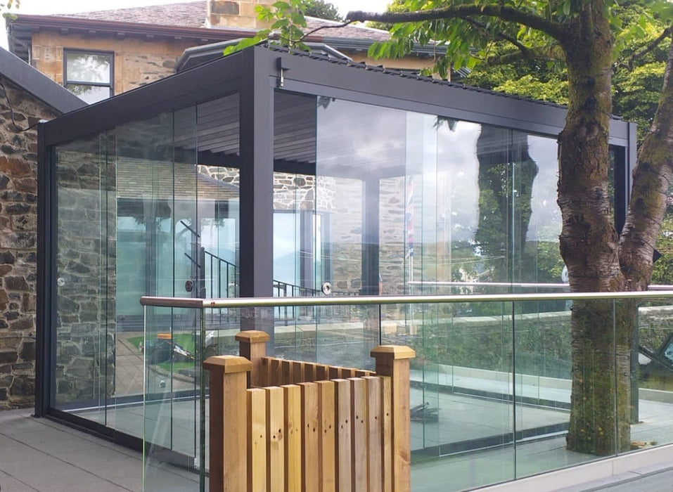 Blakesleys Aluminium Pergola 4x3m Free Standing - Grey - Assembly Available