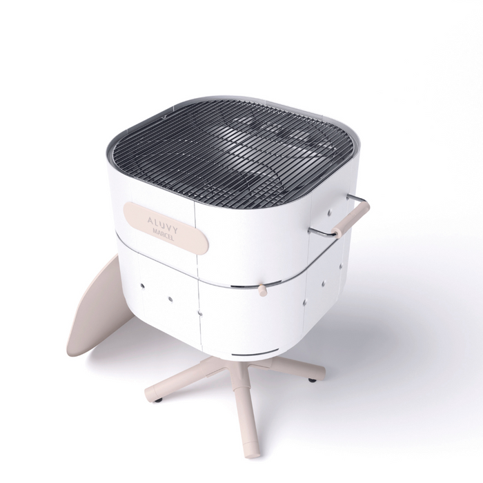 ALUVY MARCEL Original Charcoal Barbeque - Blanc