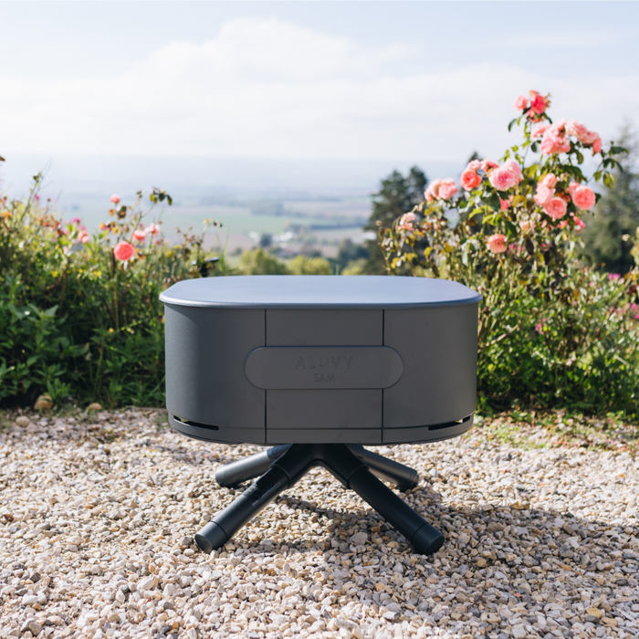 ALUVY SAM Basalt Low Brazier - Anthracite