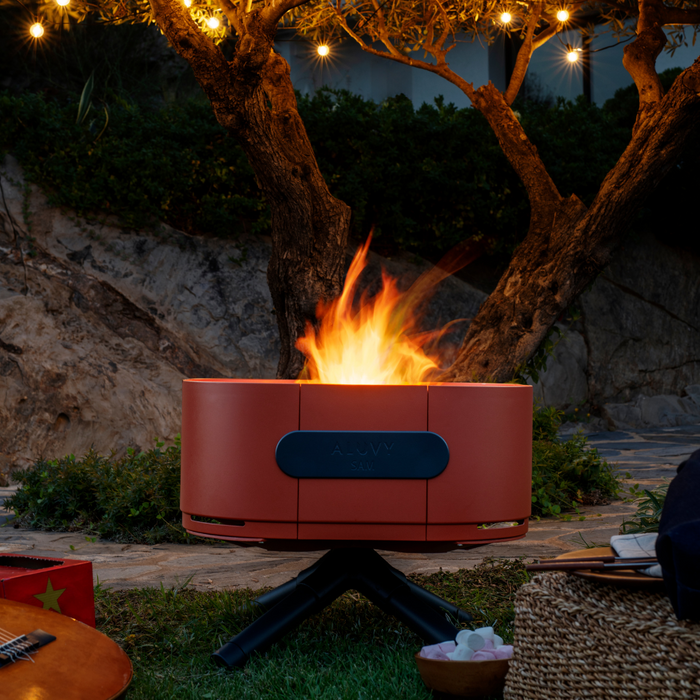 ALUVY SAM Basalt Low Brazier - Terracota