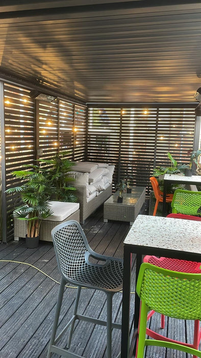 Nova Titan Aluminium Pergola Free Standing Anthracite Grey