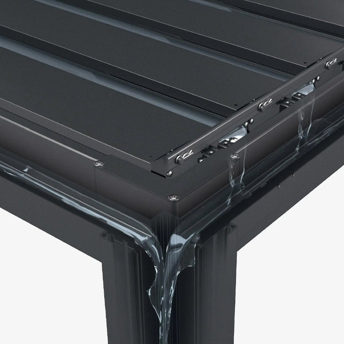 Nova Titan Aluminium Pergola 4x3m  Free Standing Graphite Grey