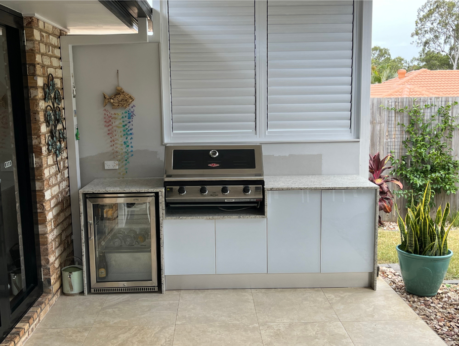 Grillhound Outdoor Kitchen Package With Beefeater 1200 And Single Fridge - GB244