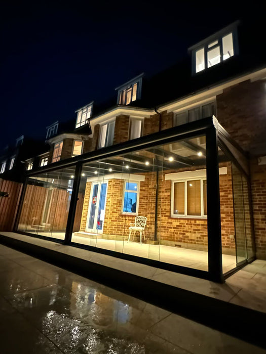 Cayman Aluminium Glass Sun Room Veranda Wall Mounted & Freestanding