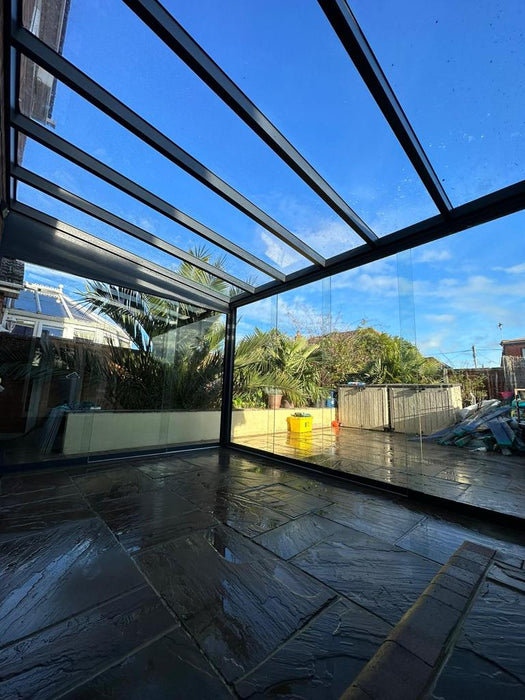Skyline Aluminium Glass Sun Room Veranda Black