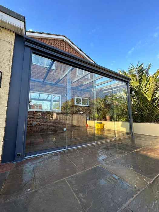 Skyline Aluminium Glass Sun Room Veranda Black
