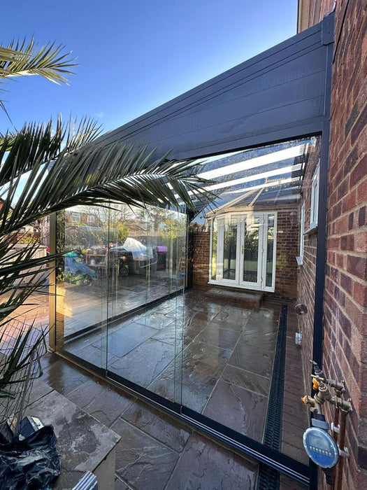 Skyline Aluminium Glass Sun Room Veranda Black