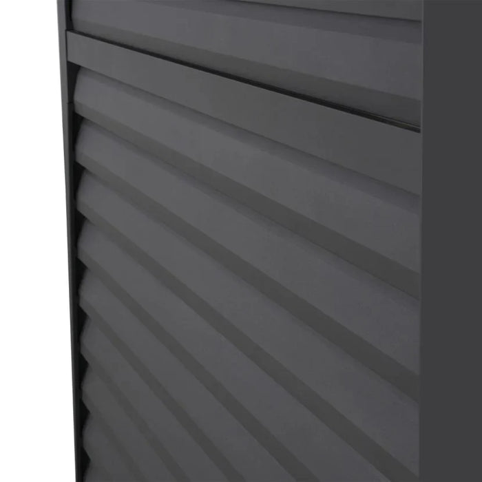 1.33m Aluminium Side Wall With Adjustable Louvres for 4m Titan Pergola - Grey