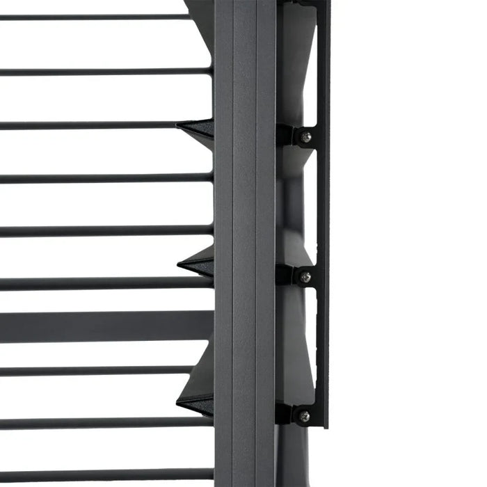 1.33m Aluminium Side Wall With Adjustable Louvres for 4m Titan Pergola - Grey