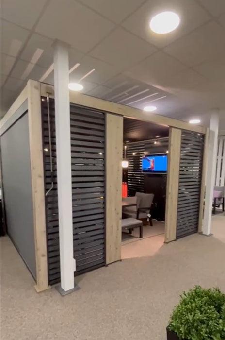 Nova Titan Aluminium Pergola - 4m x 3m Rectangular - Wood Look