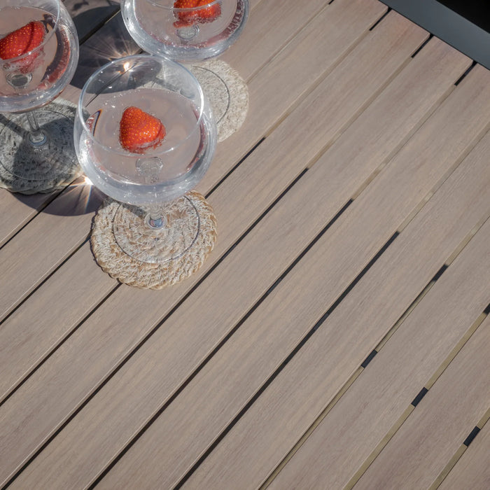 Maze - Vancouver 3 Seat Aluminium Sofa Set with Rising Table & 2 Stools - Dove Grey