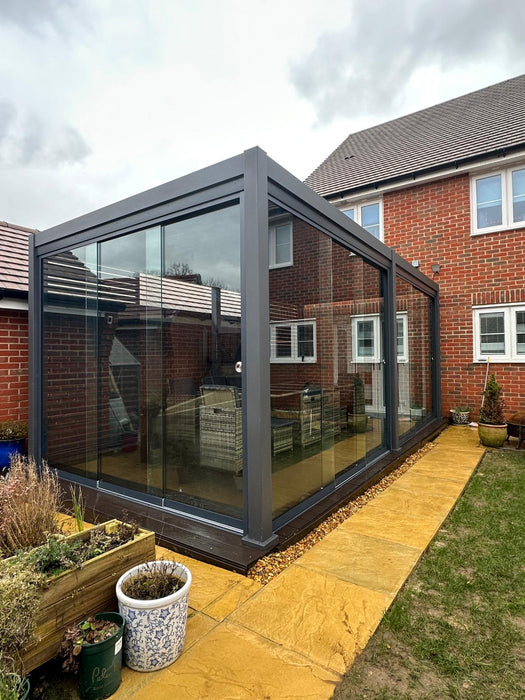 Nova Titan Plus LED 6m x 3m Rectangular Motorised Aluminium Pergola Grey