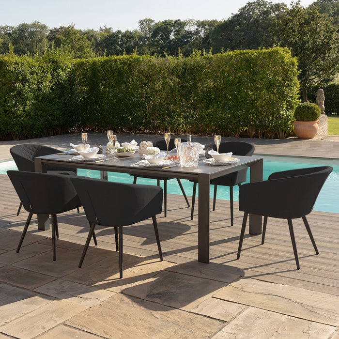 Maze - Outdoor Fabric Ambition 6 - 10 Seat Extending Dining Set - Charcoal