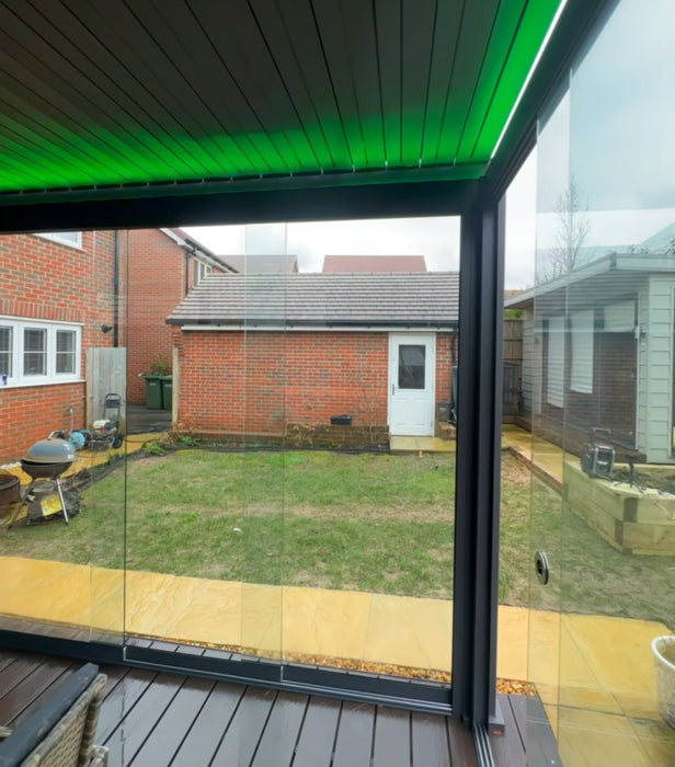 Nova Titan Plus LED 6m x 3m Rectangular Motorised Aluminium Pergola Grey