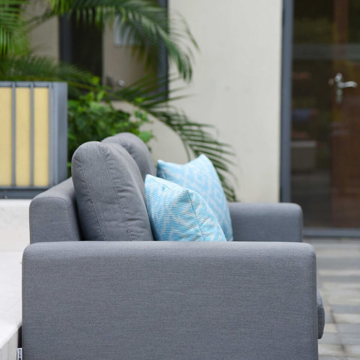 Maze - Outdoor Fabric Ethos 2 Seat Sofa Set - Flanelle with Square Coffee Table