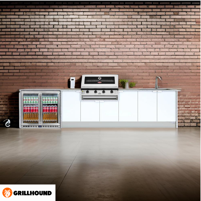 Grillhound Outdoor Kitchen With Beefeater 1200, Fridge And Sink Package - GB363