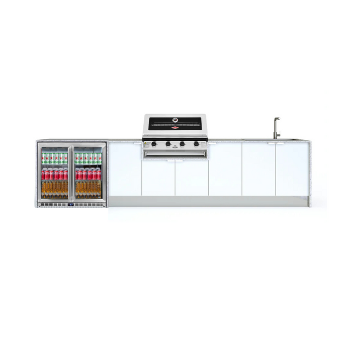 Grillhound Outdoor Kitchen With Beefeater 1200, Fridge And Sink Package - GB363