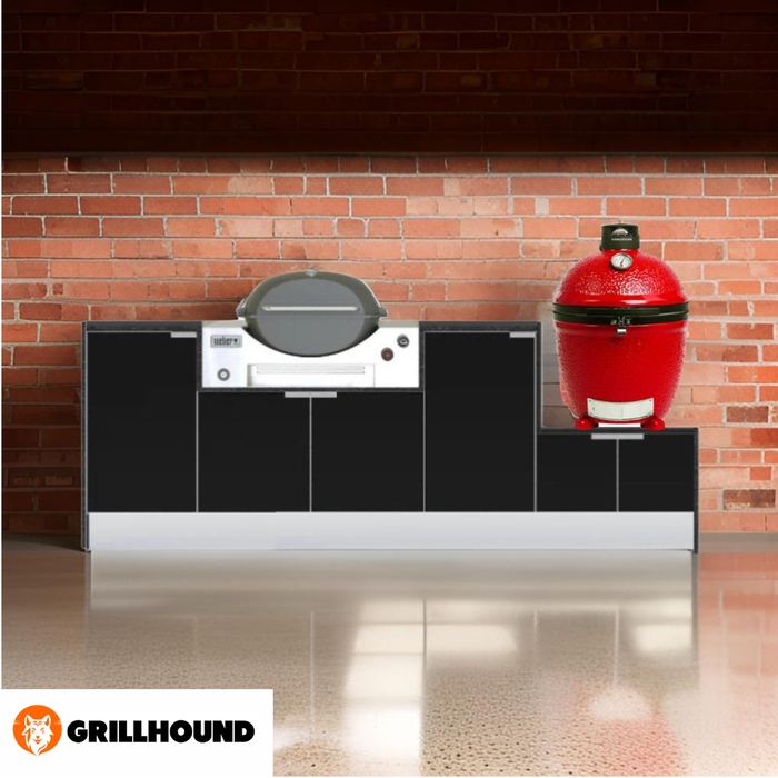 Grillhound Dual Fuel Mini Outdoor Kitchen Package to Suit Weber Family Q - GWK248