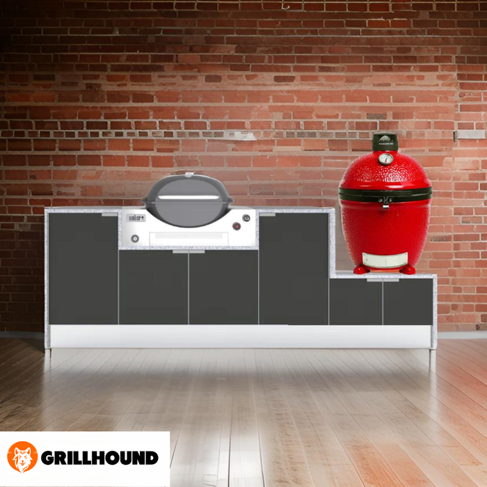 Grillhound Dual Fuel Mini Outdoor Kitchen Package to Suit Weber Family Q - GWK248