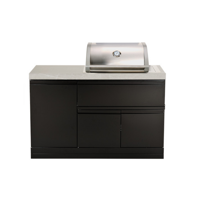 Crossray Mini kitchen with 2 Burner Gas BBQ With Fridge