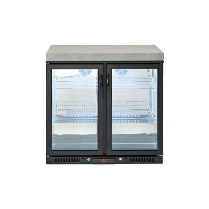 Crossray Mini kitchen with 2 Burner Gas BBQ With Fridge