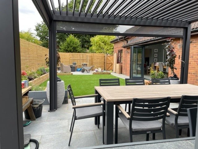 Blakesleys Aluminium Pergola 4x3m Free Standing - Grey - Assembly Available