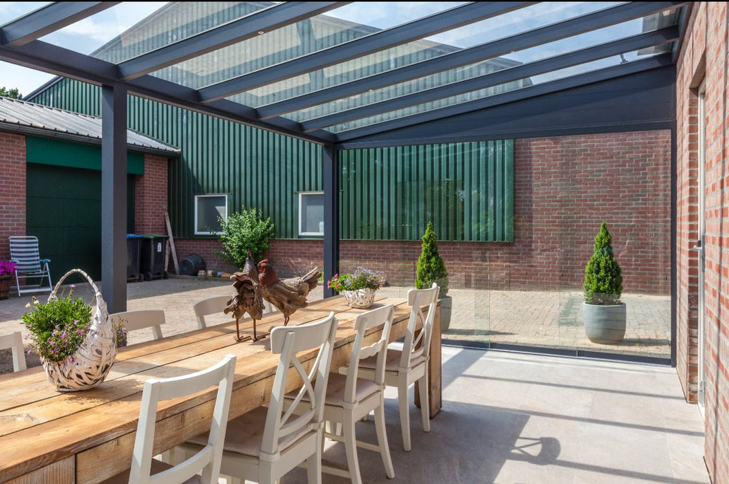 Skyline Aluminium Glass Sun Room Veranda Black