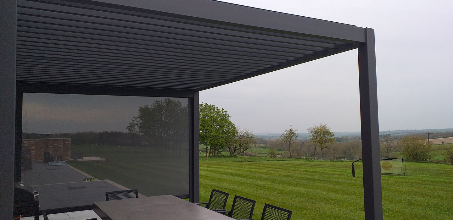 Nova Titan 3m x3m Square Aluminium Pergola New Model - Grey