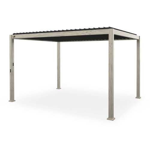 Nova Titan Aluminium Pergola - 4m x 3m Rectangular - Wood Look