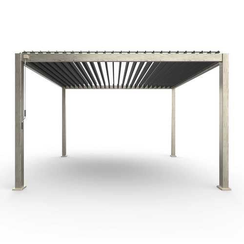 Nova Titan Aluminium Pergola - 4m x 3m Rectangular - Wood Look
