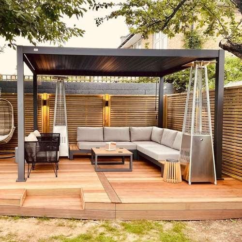 Nova Titan 3m x3m Square Aluminium Pergola New Model - Grey