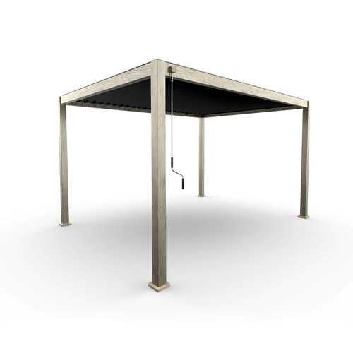 Nova Titan Aluminium Pergola - 4m x 3m Rectangular - Wood Look