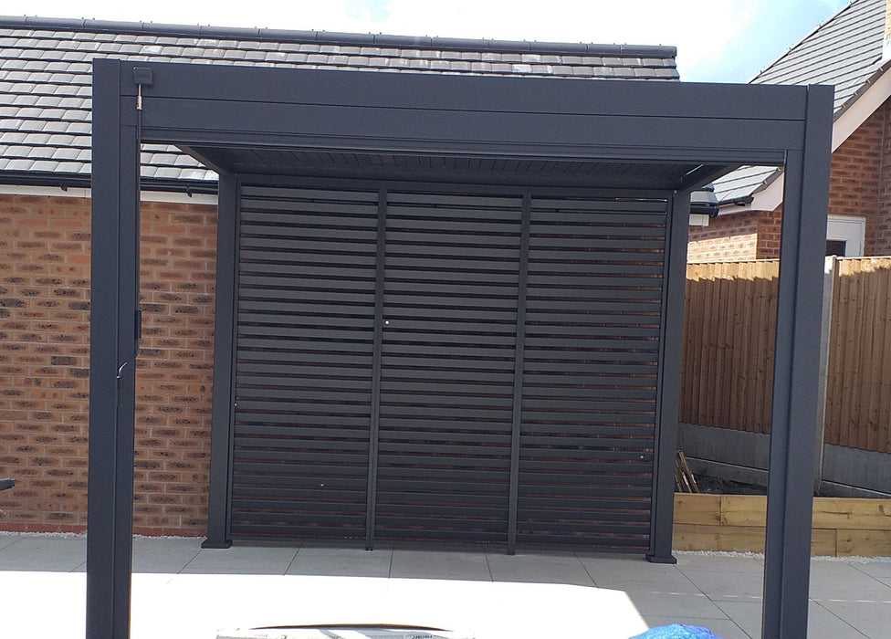 1.2m Aluminium Side Wall With Adjustable Louvres for 3.6 m Titan Pergola - Grey