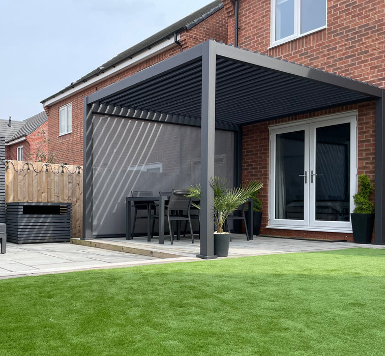 Blakesleys Aluminium Pergola 4x3m Free Standing - Grey - Assembly Available