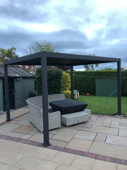 Blakesleys Aluminium Pergola 4x3m Free Standing - Grey - Assembly Available