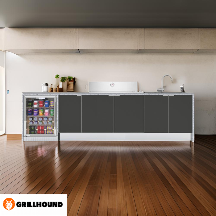 Grillhound Outdoor Kitchen With Beefeater Proline & Single Fridge - GBP308