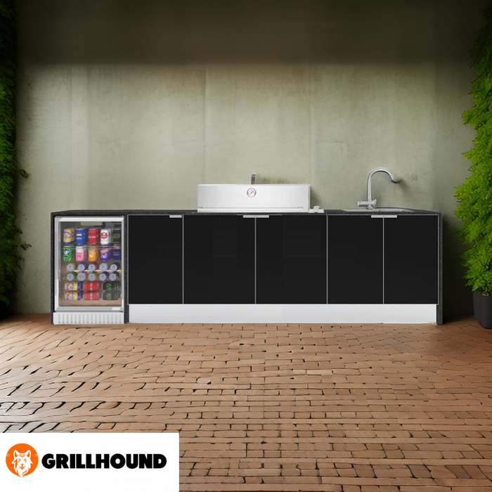 Grillhound Outdoor Kitchen With Beefeater Proline & Single Fridge - GBP308