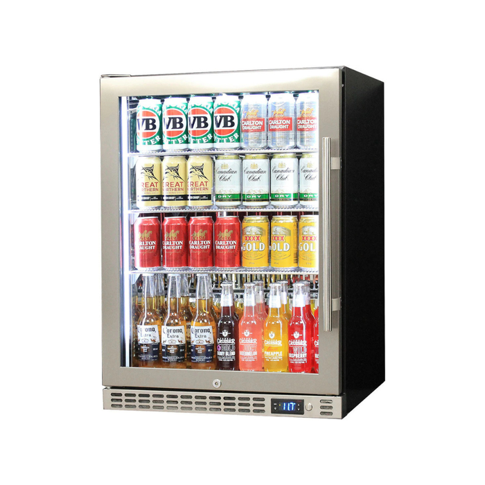 Schmick Under Bench Glass Door Bar Fridge Heated Glass - Model SK156L-HD