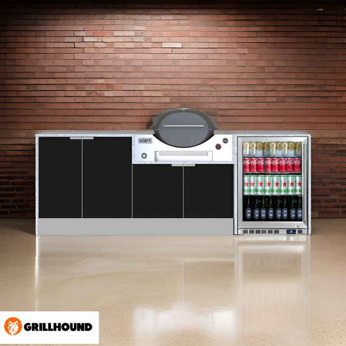 Grillhound Outdoor Kitchen Package to Suit Weber Family Q With Single Fridge - GW244