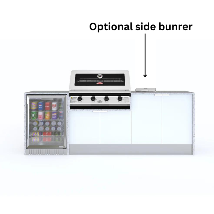 Grillhound Outdoor Kitchen Package With Beefeater 1200 And Single Fridge - GB244