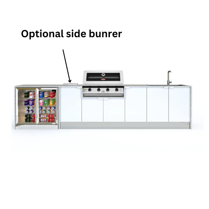 Grillhound Outdoor Kitchen With Beefeater 1200, Fridge And Sink Package - GB363